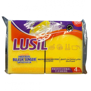 Lusil Endüstriyel Bulaşık Süngeri 4'lü