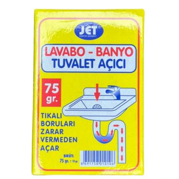 Jet Lavabo Banyo Tuvalet Açıcı Toz 75 G