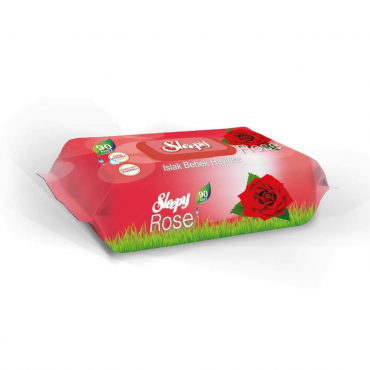 Sleepy Doğal Gül Islak Havlu 90'lı