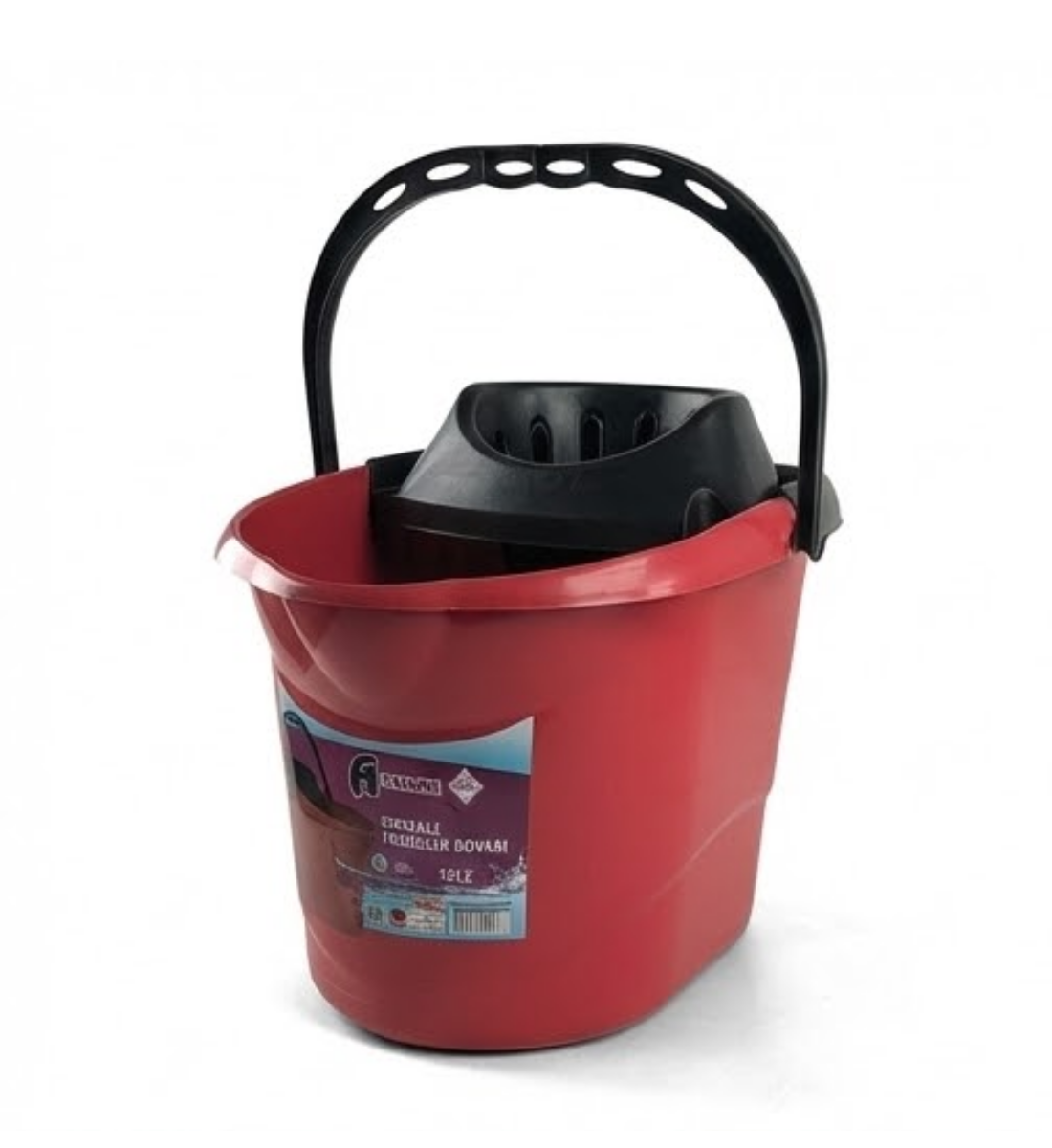 A Form Sıkmalı Temizlik Kovası 12 Litre Kırmızı