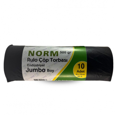 Naksan Norm Endüstriyel Jumbo Çöp Torbası 10 Rulo 500 gr
