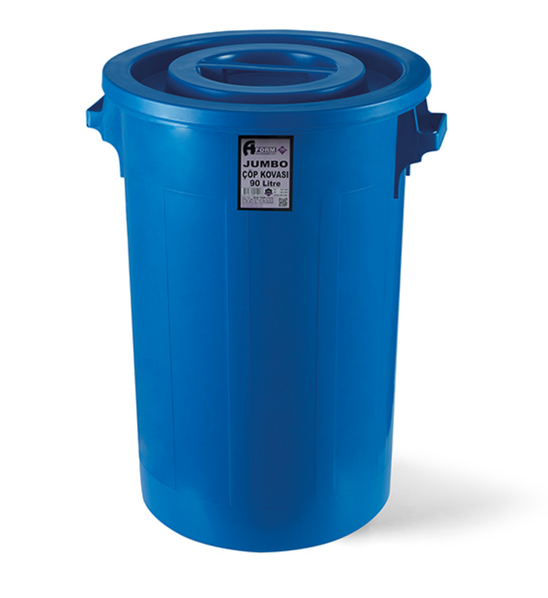 A Form 90 Litre Jumbo Sanayi Tipi Çöp Kovası Mavi