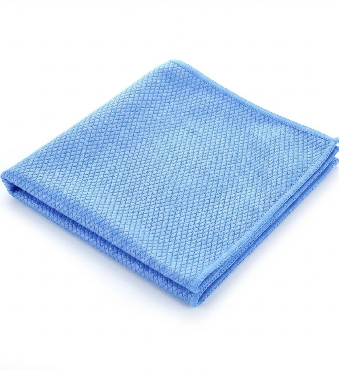 50x70 cm Büyük Boy Baklava Desenli Mikrofiber Cam Bezi (Mavi)