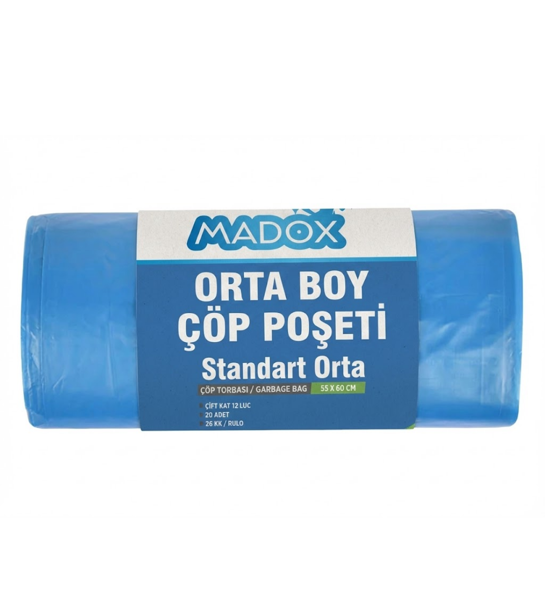 Madox Orta Boy Çöp Torbası 55x60 20'li 