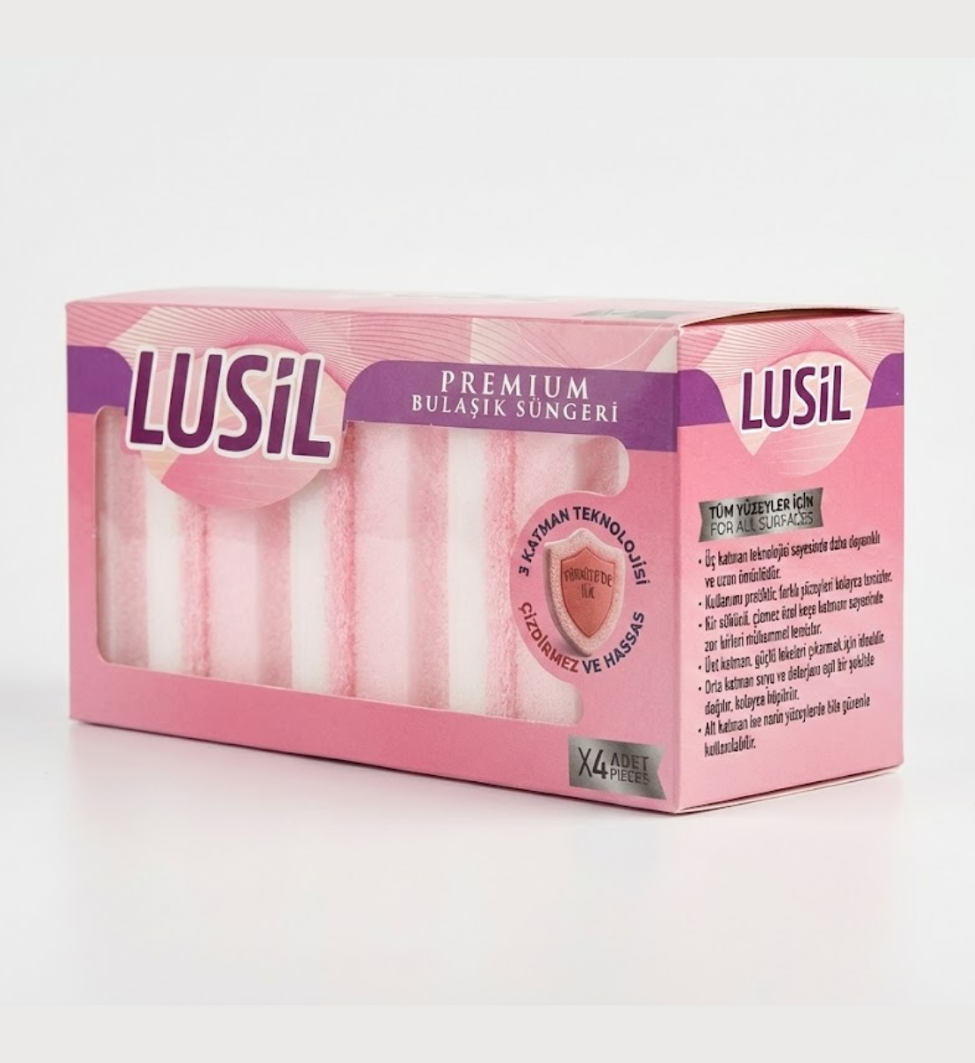 Lusil Premium Bulaşık Süngeri 4'lü