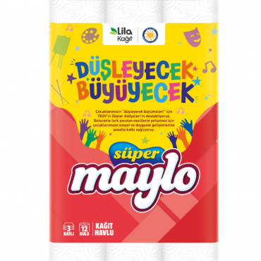 Süper Maylo Kağıt Havlu 3 Kat 12 li